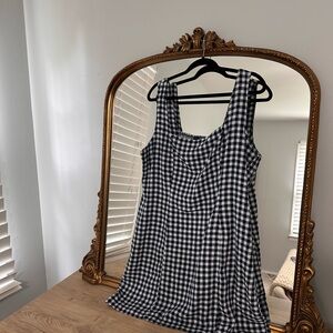 Gingham Linen Dress